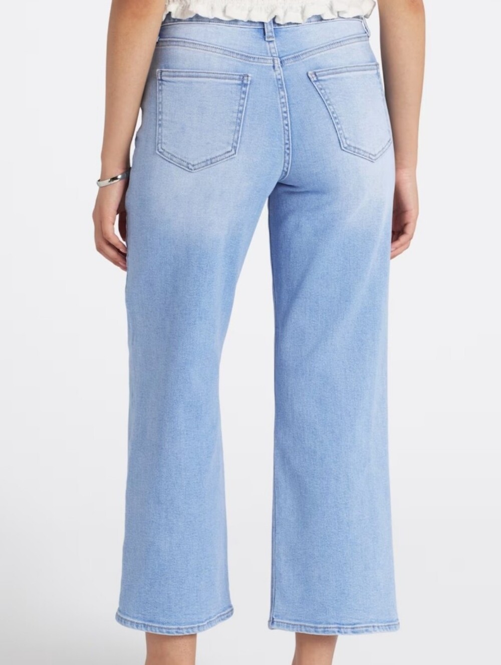 Just USA Light Wash High Rise Wide Leg Stretch Jeans Sz 8 NWT - Picture 3 of 9
